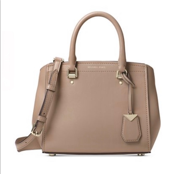 MICHAEL KORS BENNING MEDIUM LEATHER SATCHEL - Picture 6 of 7